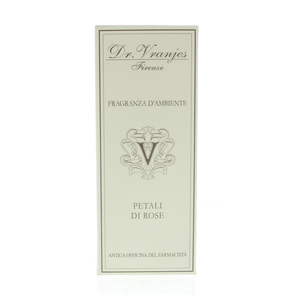 Dr Vranjes Petali Di Rose Fragranza D'Ambiente Geurstokjes.Vul uw huis met deze heerlijke geur van Dr Vranjes. Met cederhout, amber, vanille en witte muskus.