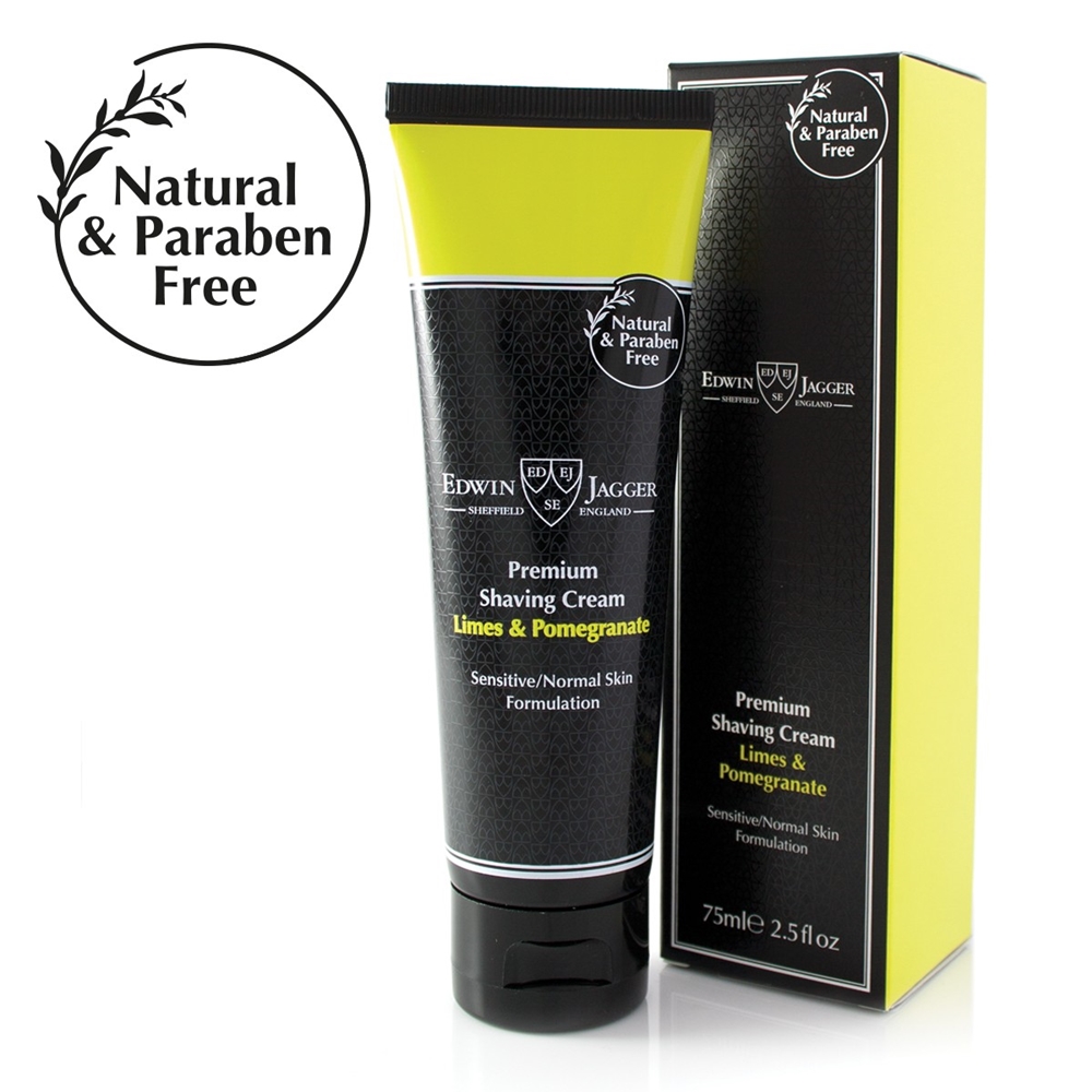 Edwin Jagger Soaps & Creams Limes & Pomegranate Premium Shaving Cream Tube 75ml