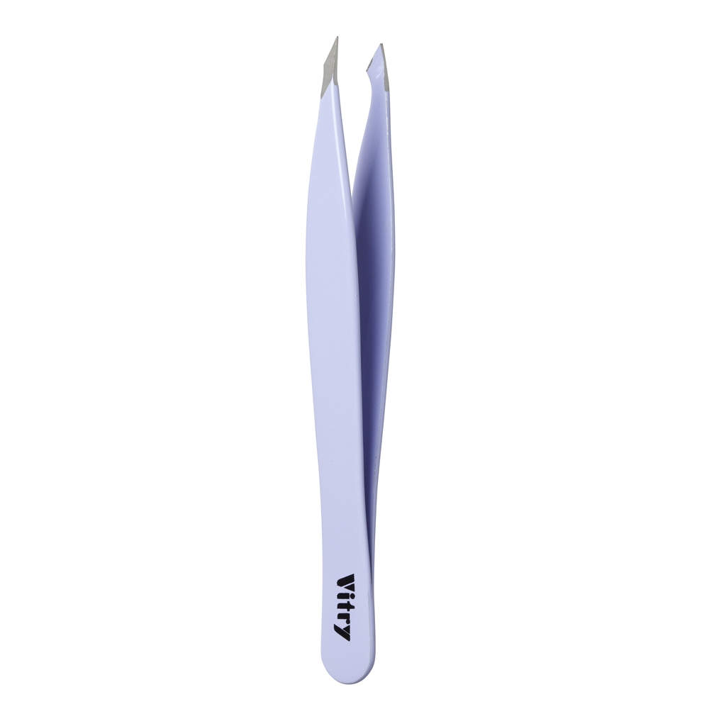 Vitry Face Care Coloured Tweezers ''Yatagan'' Pincet Ref.1029YC Light Mauve 1Stuks