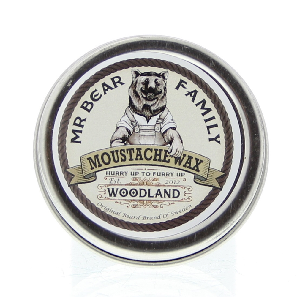 Mr Bear Family Beard Care Moustache Wax Woodland 30ml