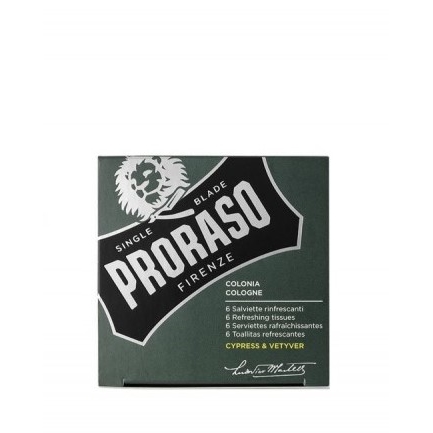 Proraso Cypress & Vetyver Refreshing Tissues 6Stuks
