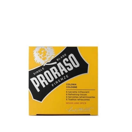 Proraso Wood & Spice Refreshing Tissues 6Stuks