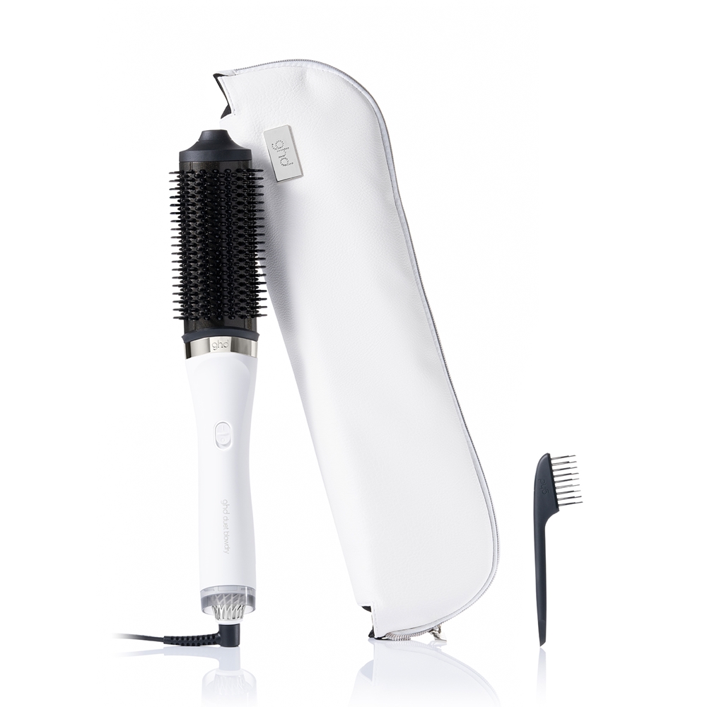 ghd duet blowdry 2-in-1 hair dryer brush white