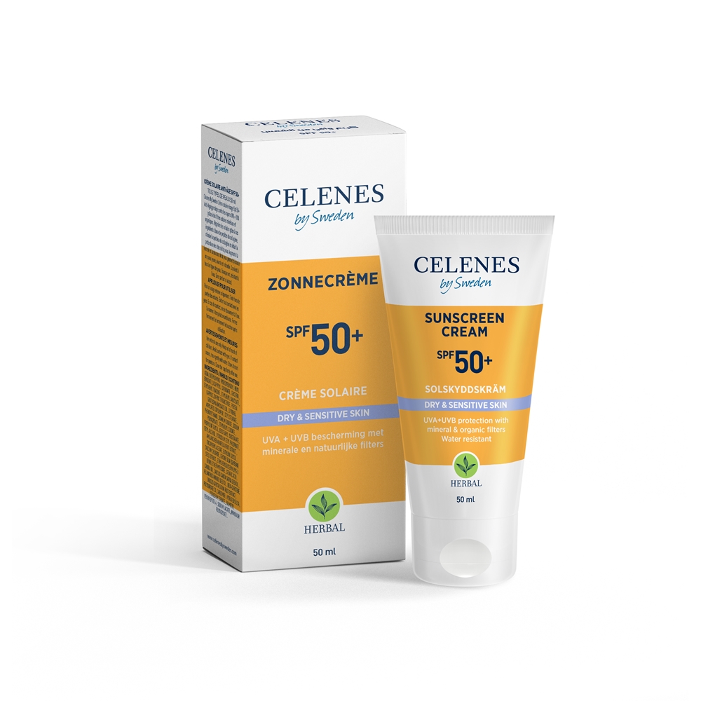 Celenes by Sweden Zonnecrème SPF50+ Dry & Sensitive Skin 50ml