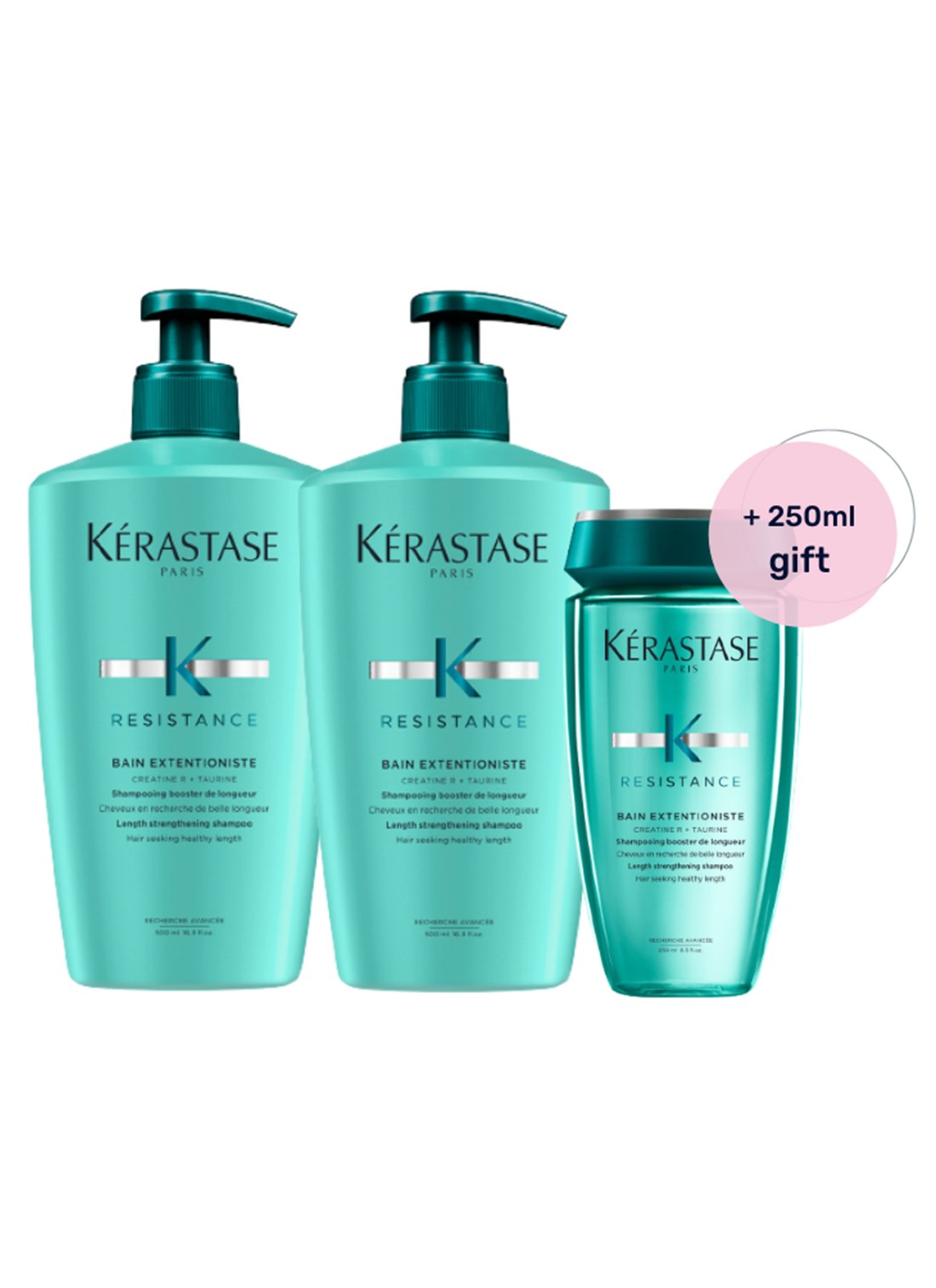 Kérastase Resistance Bain Extentioniste 2x500ml. + 250ml. shampoo for free Plaza