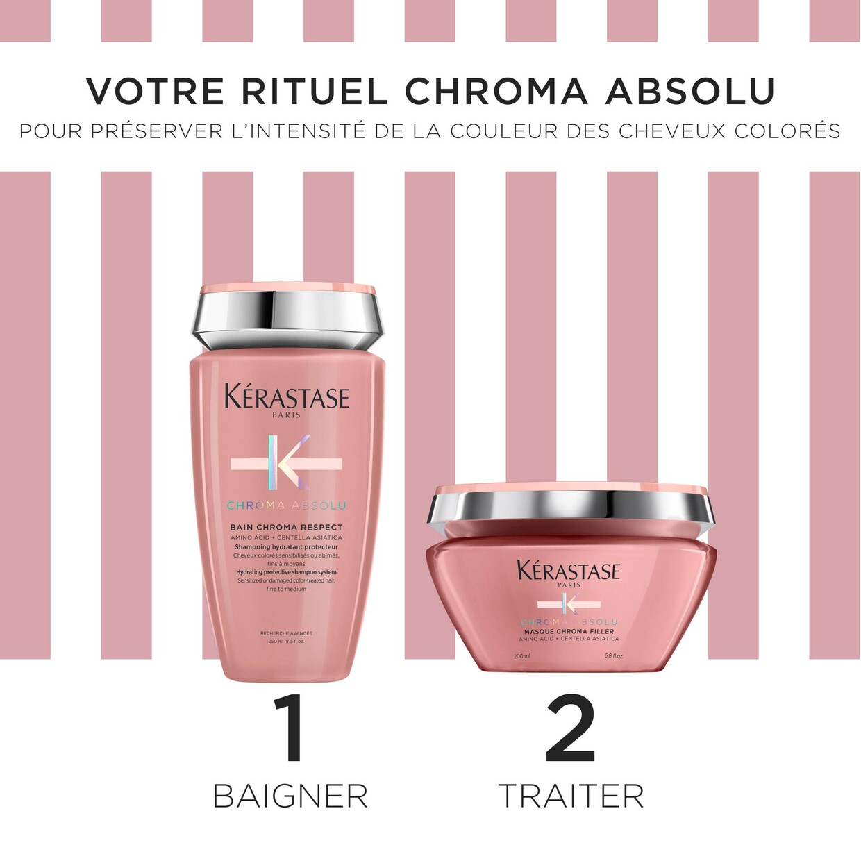 Kérastase Chroma Absolu シャンプー & マスクセット Pack Riche Chroma Respect Chroma Absolu Kérastase - Sur