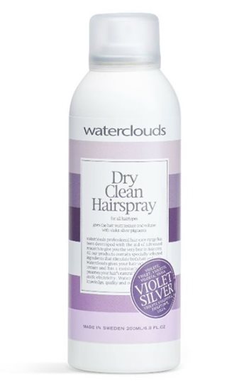 Waterclouds Styling Dry Clean Hairspray Violet Silver