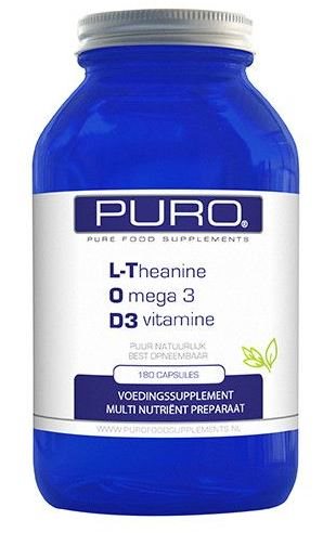 Puro L-Theanine Omega 3 180Capsules