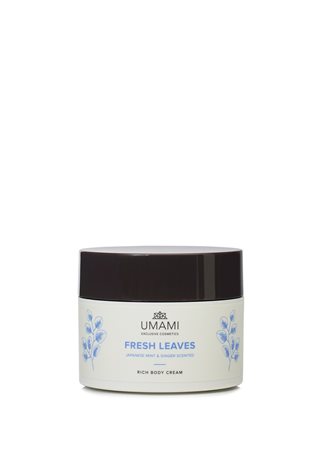 Umami Exclusive Cosmetics Fresh Leaves Crème riche corporelle Menthe japonaise et gingembre 250ml