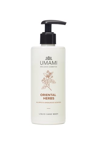 Umami Exclusive Cosmetics Oriental Herbs Savon liquide mains Gel Douche Piment et Bois de Santal 300ml