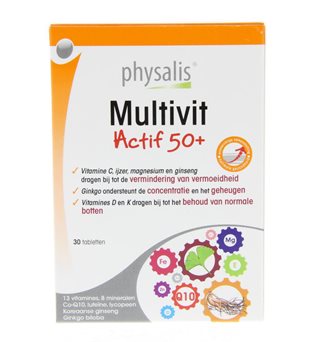 Physalis Multivit Actif 50+ 30Tabletten