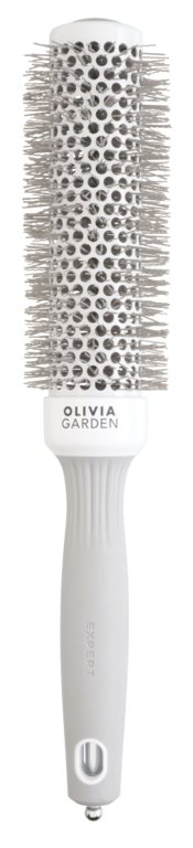 Olivia Garden Wavy Bristles White & Grey Brush Ø35mm