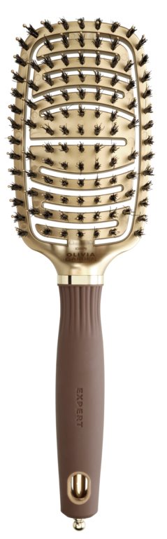 Olivia Garden Flex Boar&Nylon Bristles Gold&Brown Brush Ø25mm