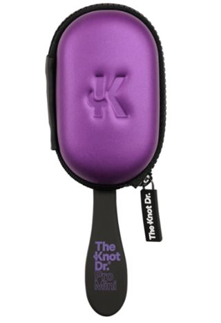 The Knot Dr. The Knot Dr. Pro Mini Black Smaller Brush Periwinkle Pad With Headcase