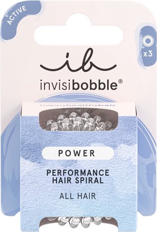 Invisibobble Power The Strong Grip Hair Ring Crystal Clear 3Stuks