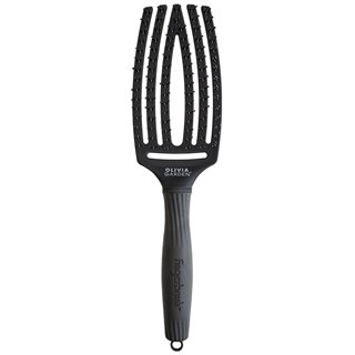 Olivia Garden Fingerbrush Double Bristles Black M 