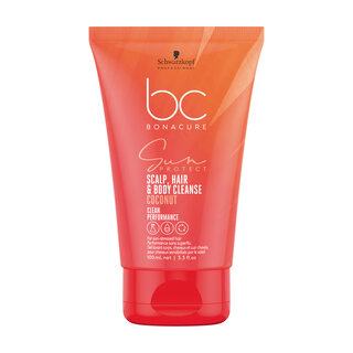 Schwarzkopf BonaCure Clean Performance Sun Protect Scalp, Hair & Body Cleanse 100ml