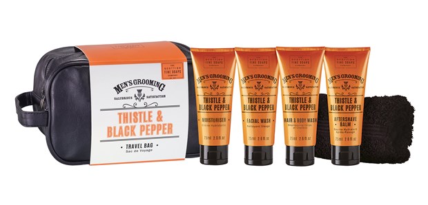 Men's Grooming Thistle & Black Pepper Travel Bag
