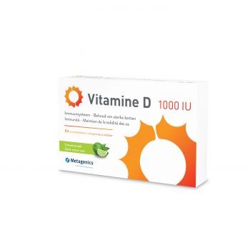 Metagenics Vitamine D Vitamine D 1000 IU Kauwtabletten Limoensmaak