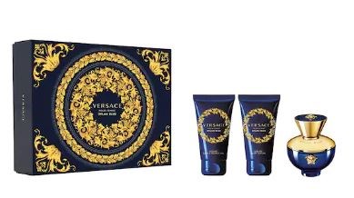 Versace Pour Femme Dylan Blue 50ml EDP Body Lotion Shower Gel Gift Set