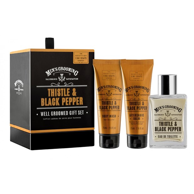 Men's Grooming Thistle & Black Pepper Luxurious Gift Set