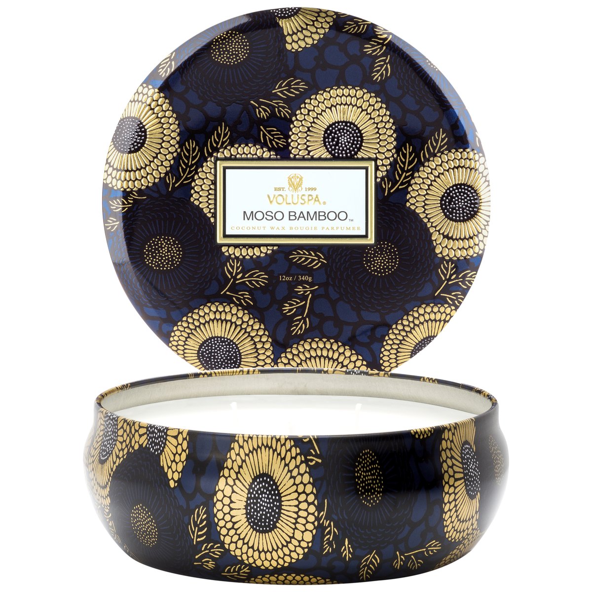 Voluspa Japonica Collection Moso Bamboo 3 Wick Tin Candle Geurkaars  340 gr