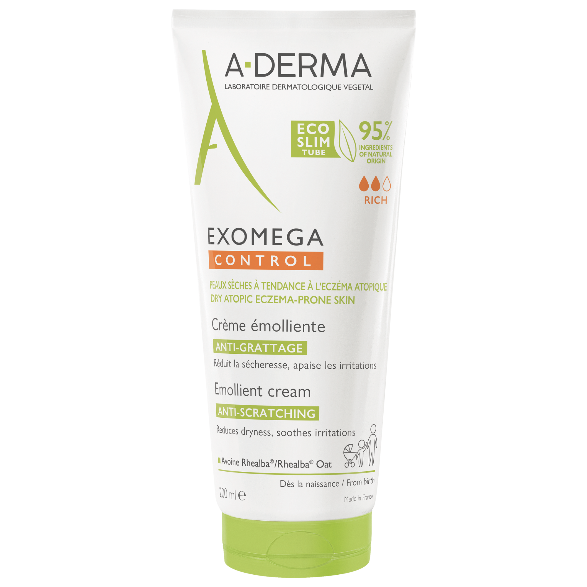A-Derma Exomega Control Crème Émolliente Anti-Grattage 200 ml