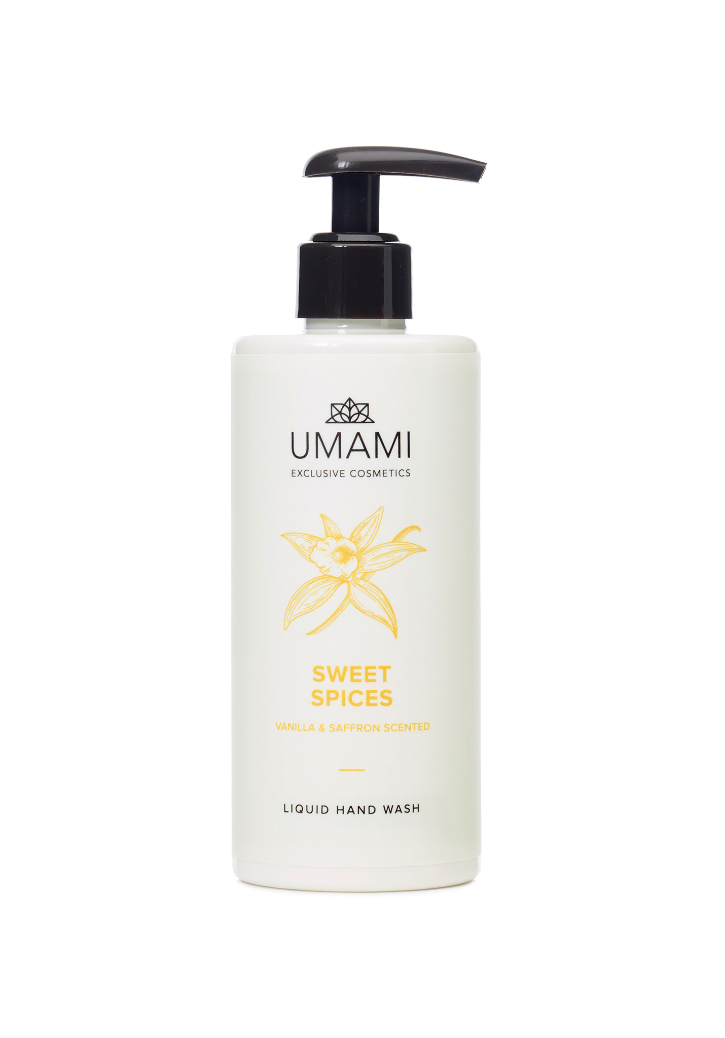 Umami Exclusive Cosmetics Sweet Spices Savon liquide mains Gel Douche Vanille et Safran 300ml