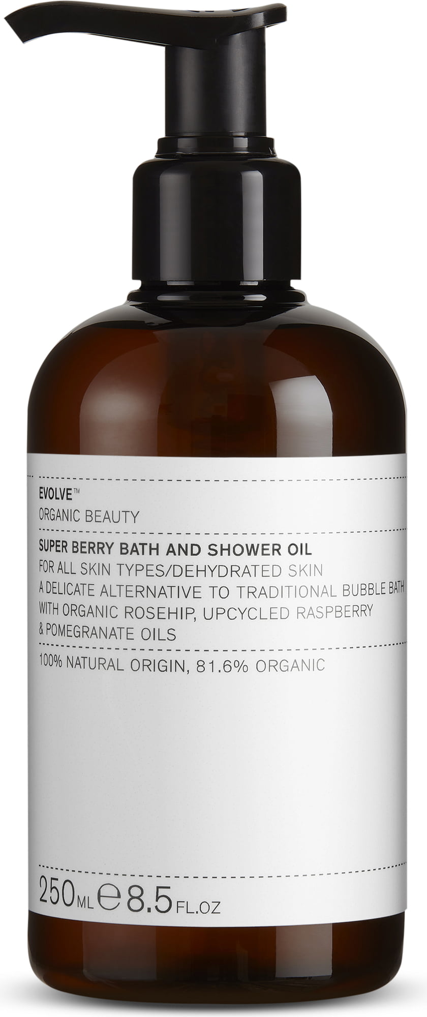 Evolve Organic Beauty Body Wash Super Berry Bath And Shower Oil  250 ml