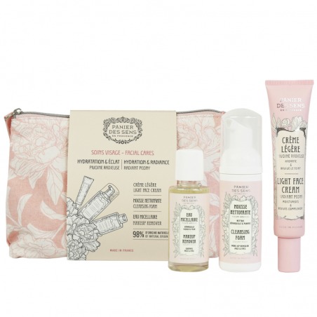 Panier des Sens Pivoine Radieuse Coffret voyage Soin du visage