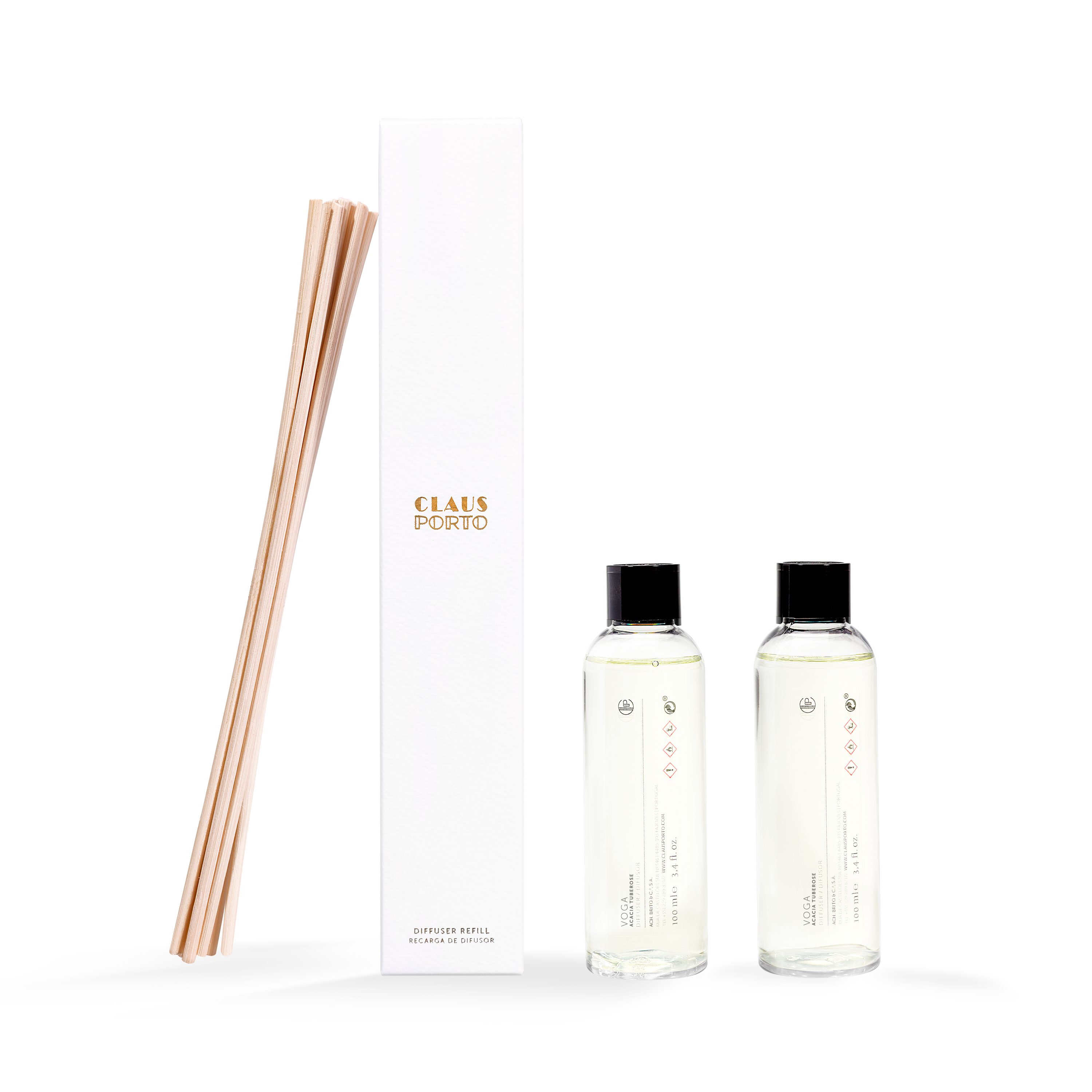Claus Porto Home Diffusers Voga Acacia Tuberose Geurstokjes Refill 200 ml