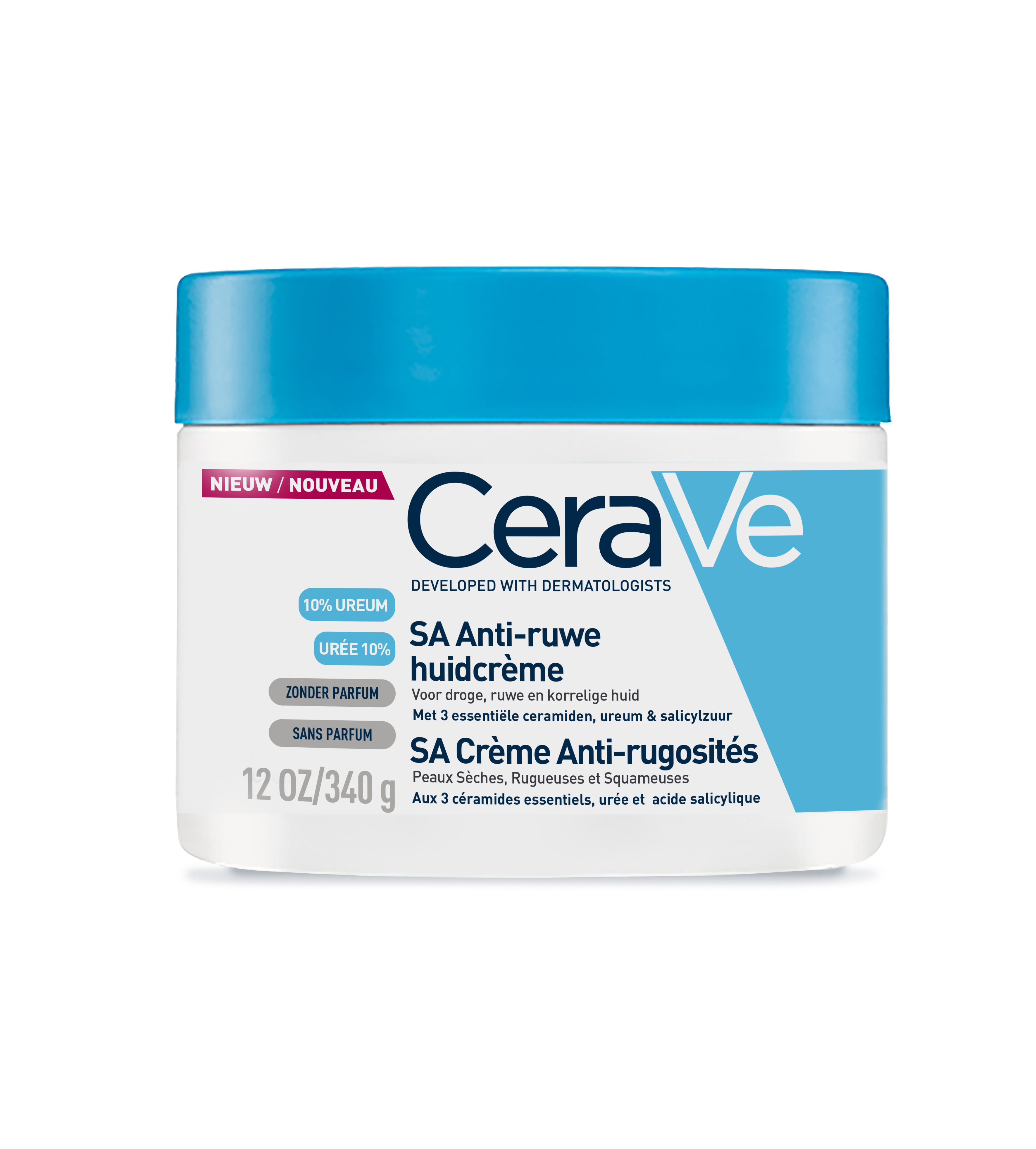 CeraVe SA Anti-Ruwe Huid Crème Droge/Ruwe en Korrelige Huid 340 gr