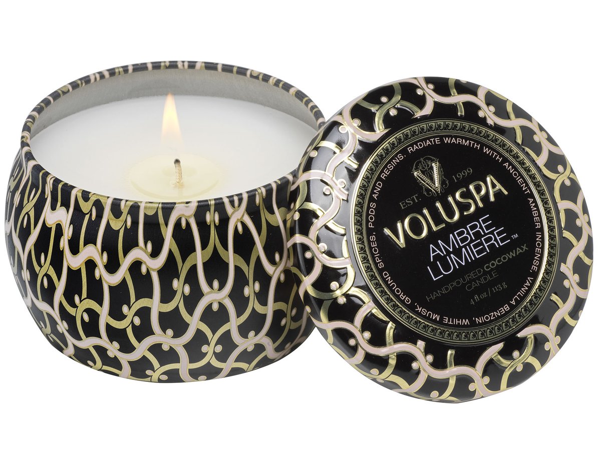 Voluspa Maison Noir Ambre Lumiere Mini Tin Candle Geurkaars  113 gr