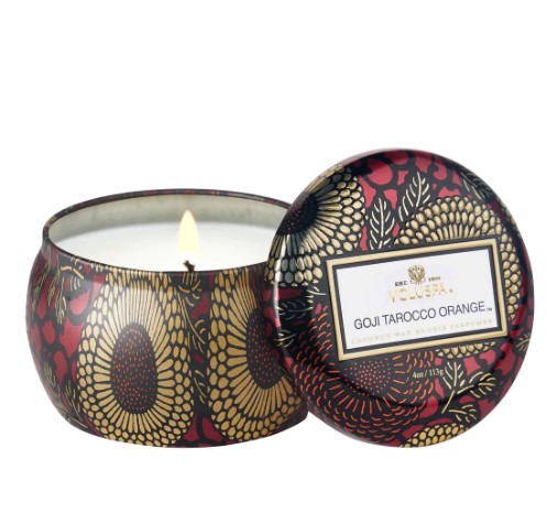 Voluspa Japonica Collection Goji Tarocco Orange Mini Tin Candle Geurkaars  127 gr