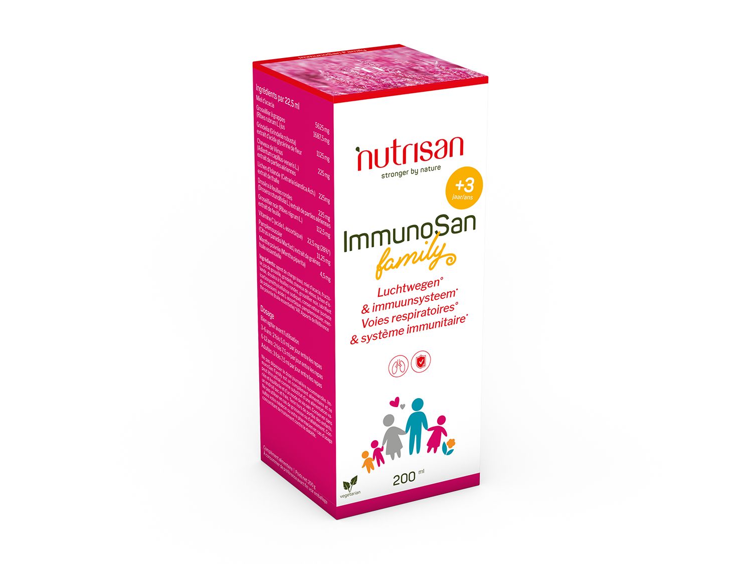 Nutrisan ImmunoSan Vloeibaar Luchtwegen & Immuunsysteem 200 ml