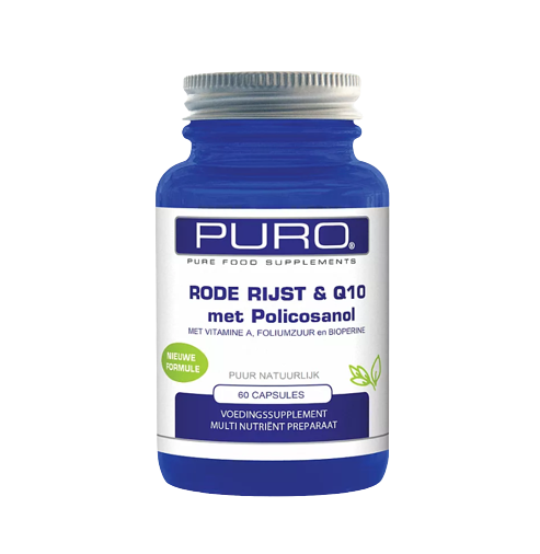 Puro Rode Rijst & Q10 Met Policosanol Capsules  60 Cap