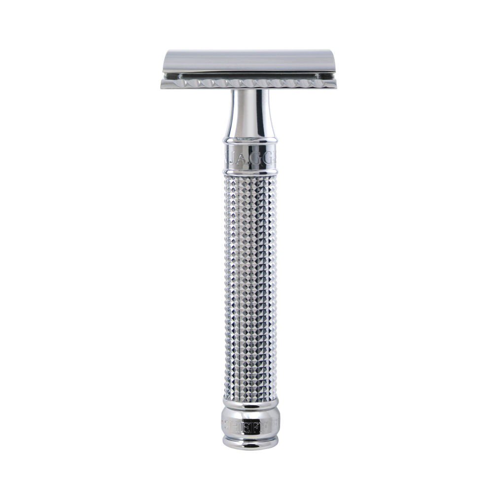 Edwin Jagger Razors Double Edge Safety 3D Diamond Effect Handle Chrome Plated Ref.DE3D14BL 1 pièce