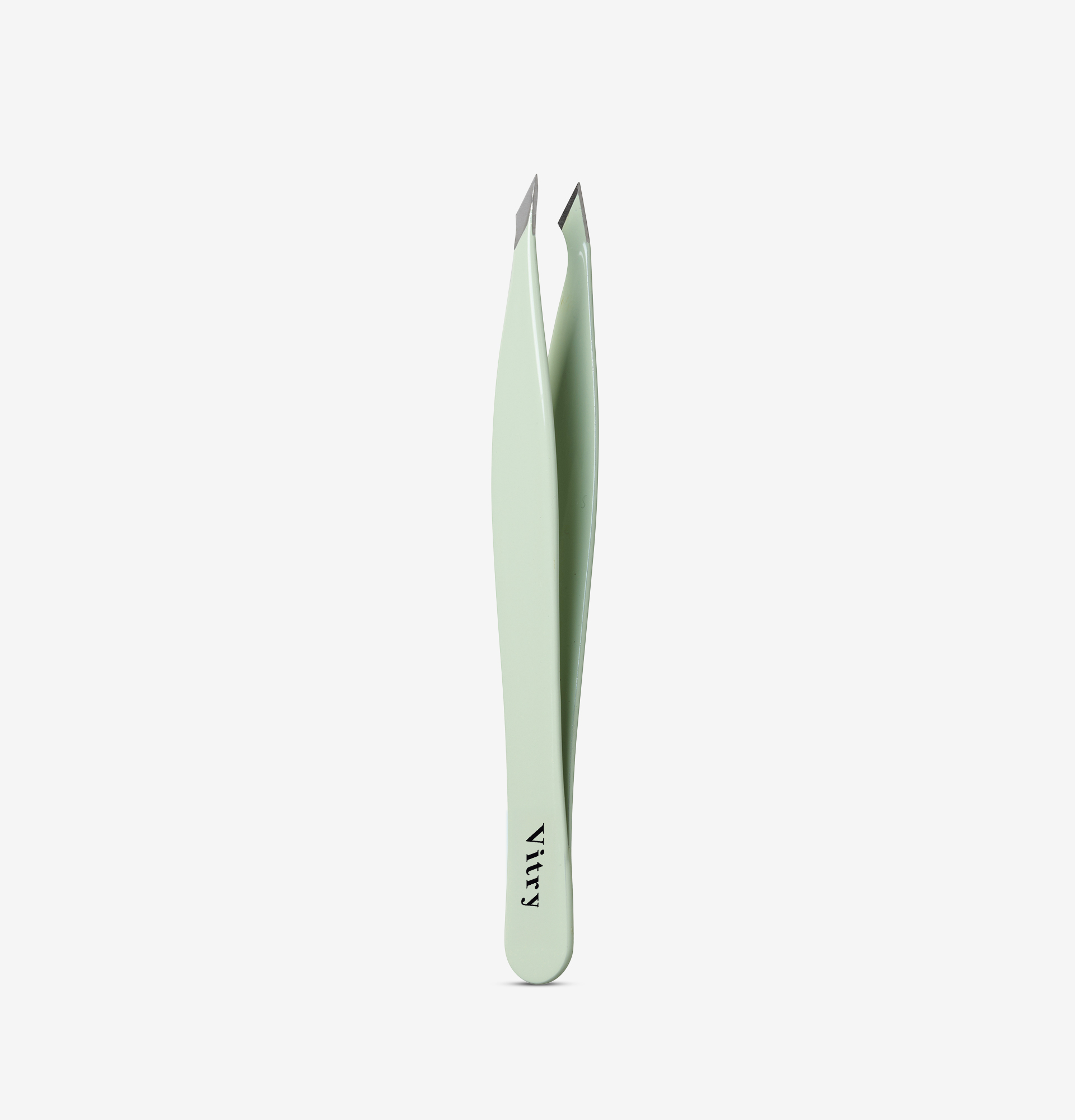Vitry Epilierpinzette Yatagan Spitze Inox LichtGroen