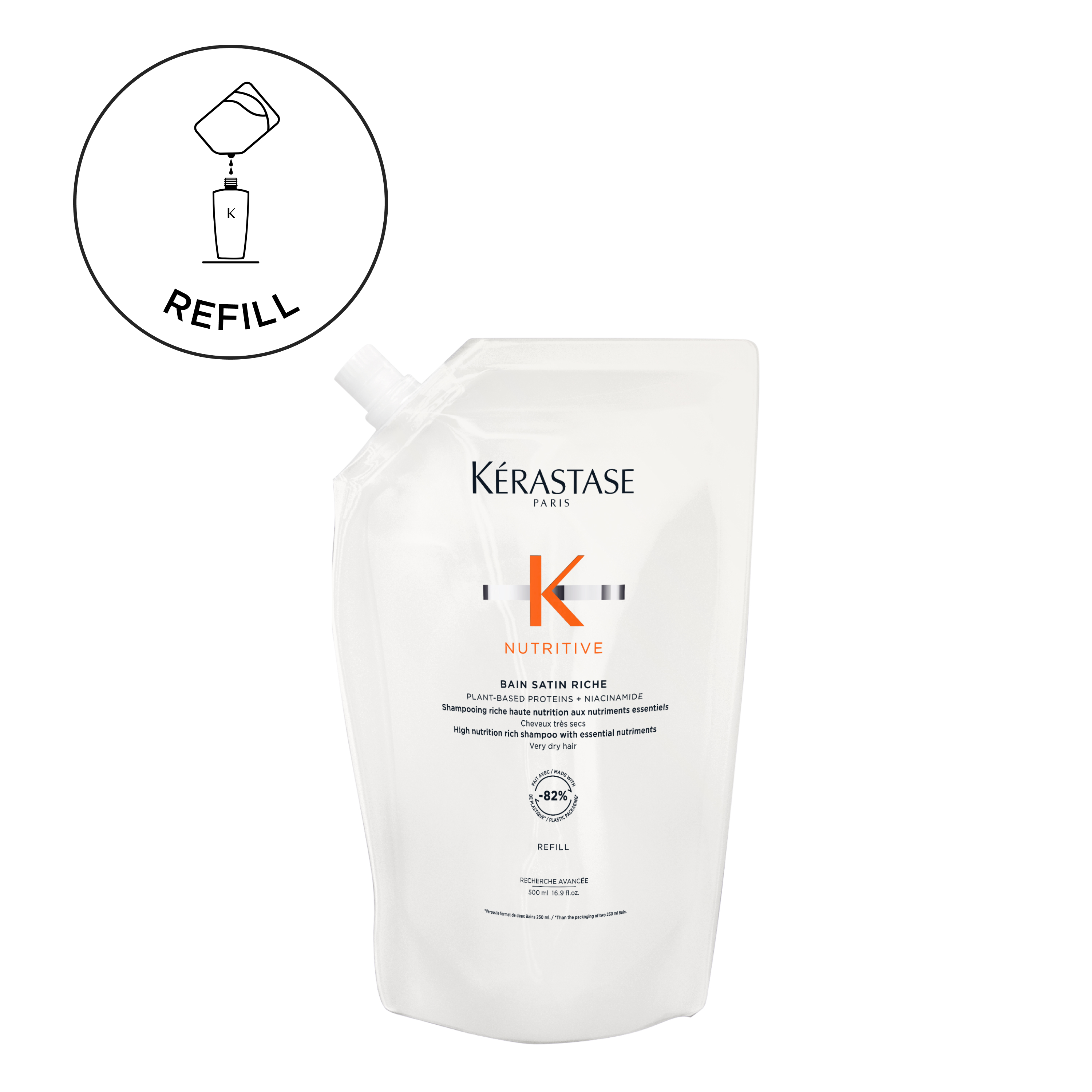 Kérastase Nutritive Bain Satin Riche Refill Shampoo  500 ml
