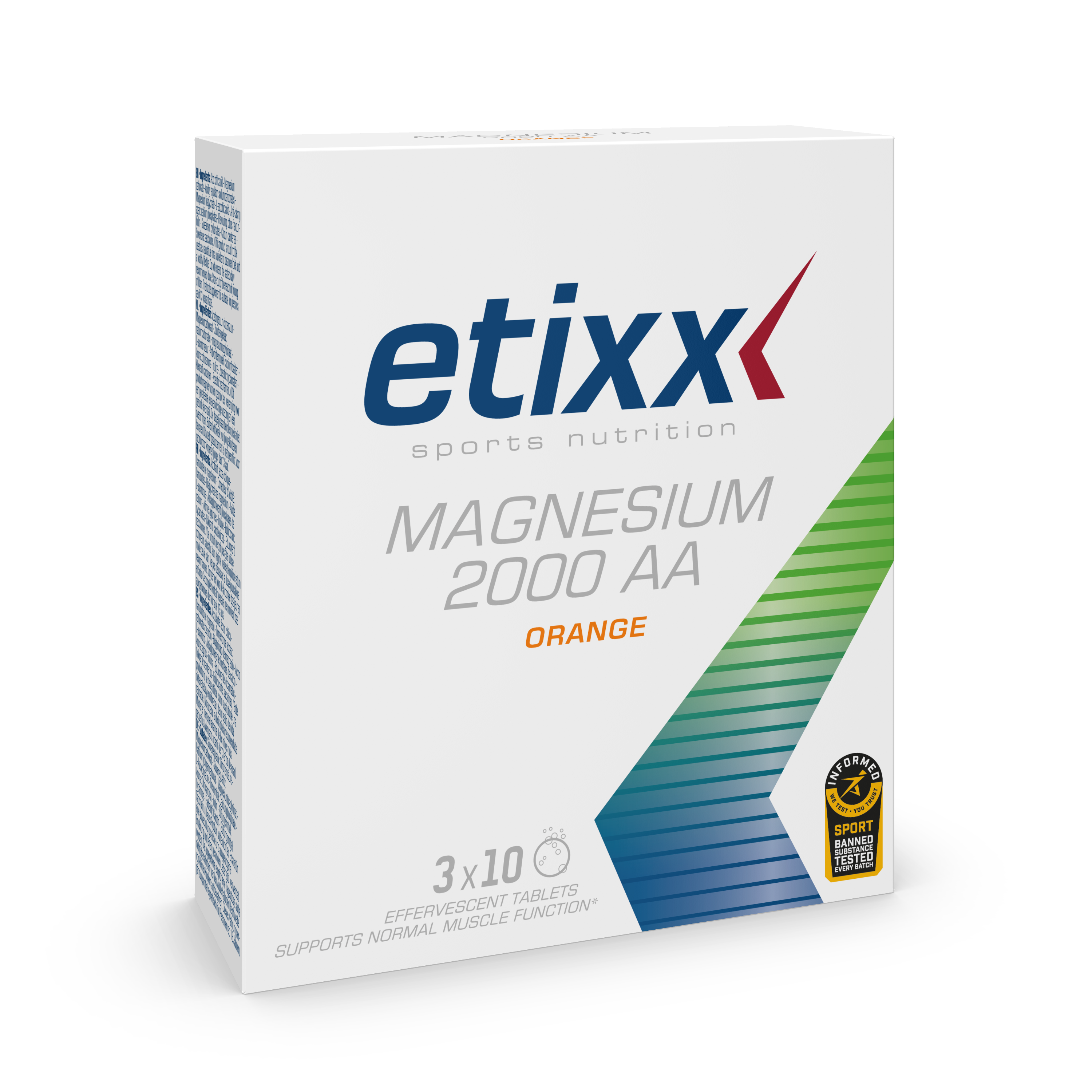 Etixx Health Magnesium 2000 AA Bruistabletten Tabletten Sinaasappelsmaak 30 St