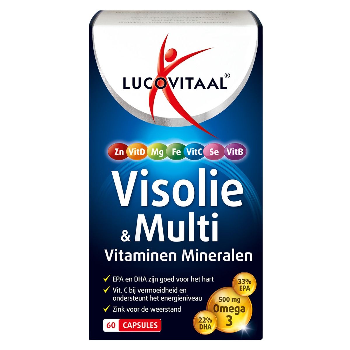 Lucovitaal Voedingssupplementen Visolie & Multi Capsules  60 Cap