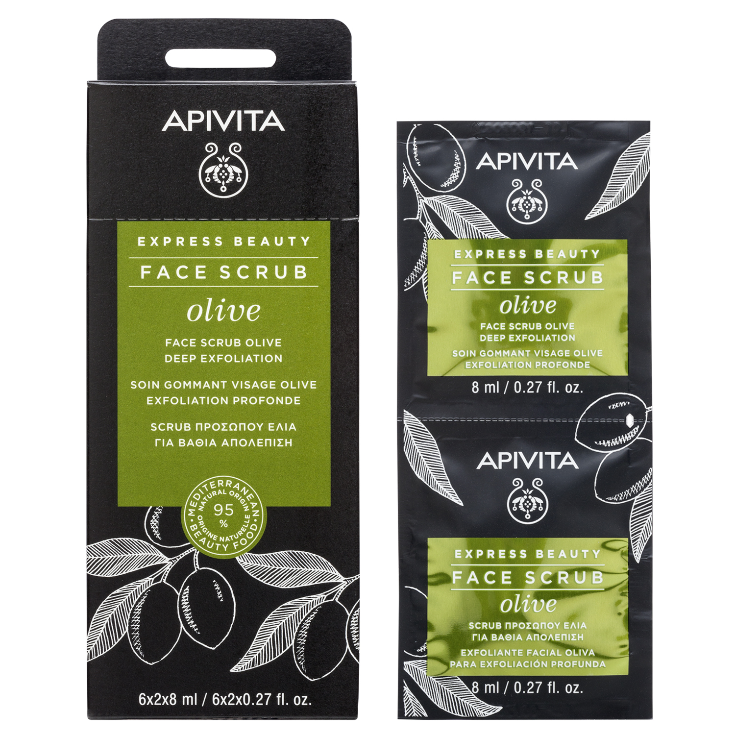Apivita Face Scrub with Olive Peeling 2x8ml