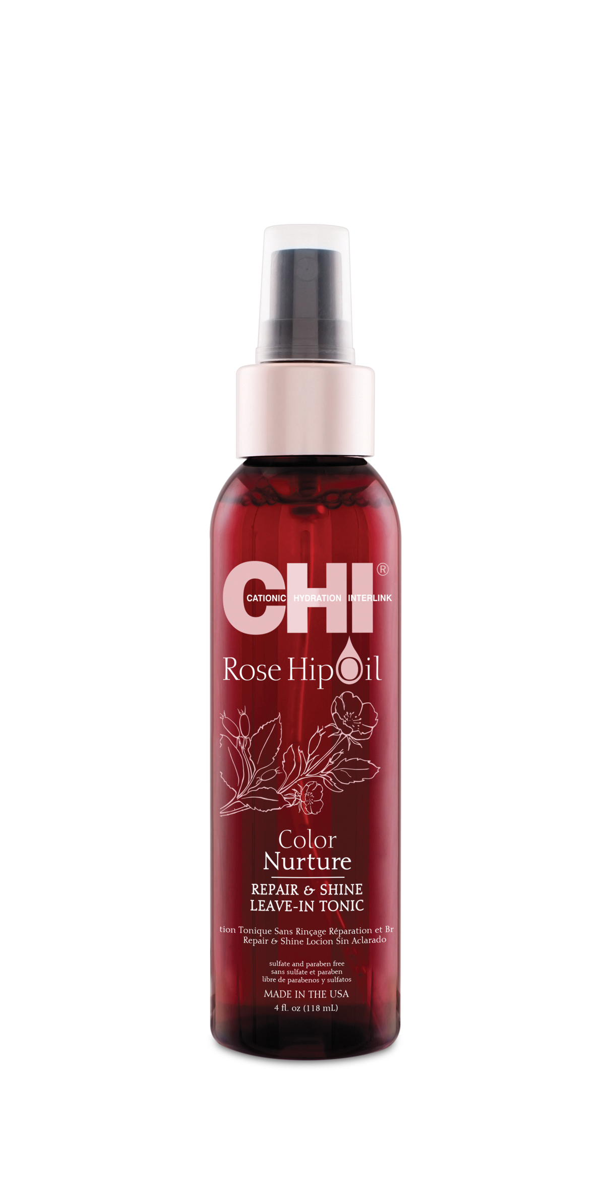CHI Rose Hip Oil Color Nurture Repair & Shine Leave-in Spray 118 ml