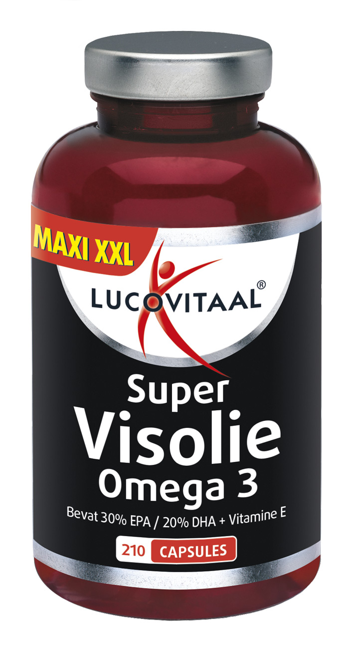 Lucovitaal Voedingssupplementen Maxi XXL Super Visolie Omega 3-6 Capsules  210 Cap