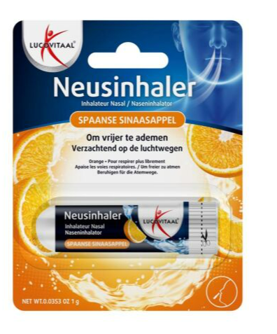 Lucovitaal Non-Food Luchtinhaler Spaanse Sinaasappel Accessoire  1 St