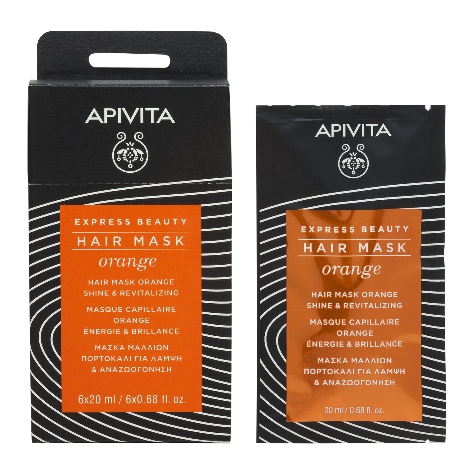 Apivita Hair Care Moisturizing Hair Mask Orange 20ml