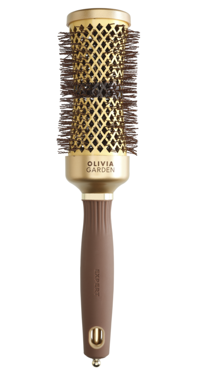 Olivia Garden Wavy Bristles Gold&Brown Brush Curl Ø35mm 1 St