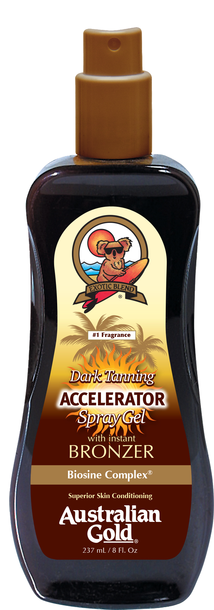 Australian Gold SPF Outdoor Dark Tanning Accelerator Spray Gel With Bronzer 237 ml