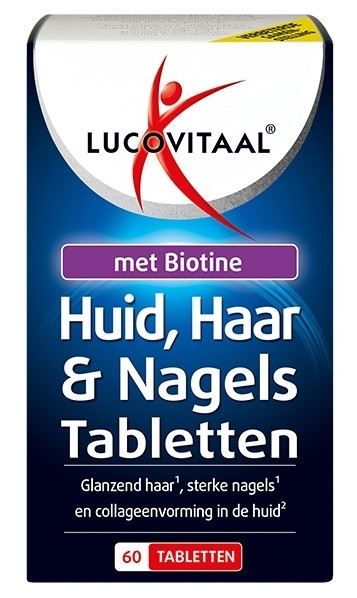 Lucovitaal Voedingssupplementen Huid,Haar & Nagels Tabletten Met Biotine 60 Tab