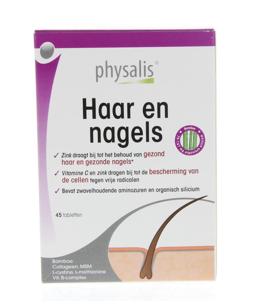 Physalis Supplementen Haar en Nagels Tabletten  45 Tab